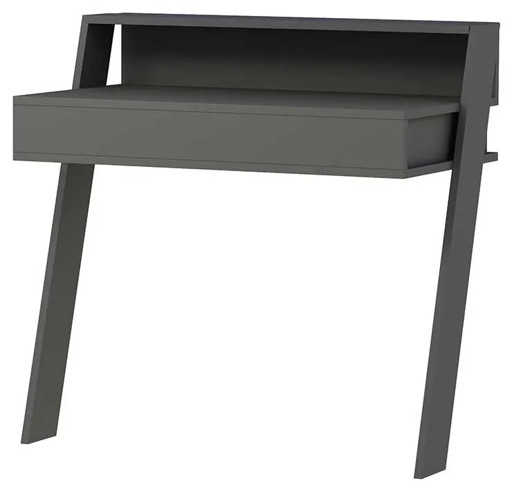 BIROU ELIZABETH, 94X50X91 CM, 1 SERTAR, ANTRACIT, PAL MELAMINAT 18 MM