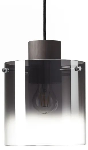 Brilliant - Pendul BETH pe cablu 3xE27/60W/230V negru/fumuriu