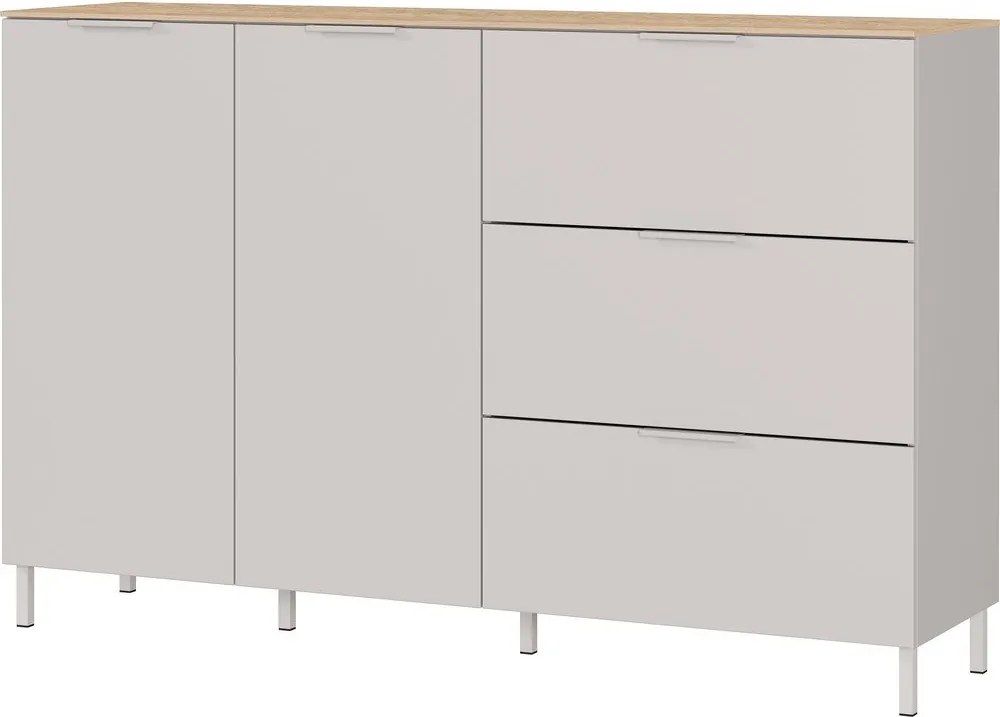 Comodă crem cu aspect mat 151x98x40 cm Savoca – Germania