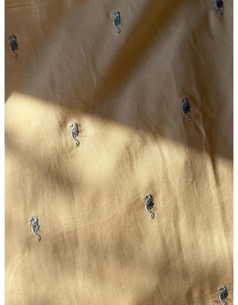 Lenjerie de pat pentru copii, galben-deschis din bumbac organic pentru pătuț 70x100 cm Sea Garden – Cam Cam Copenhagen