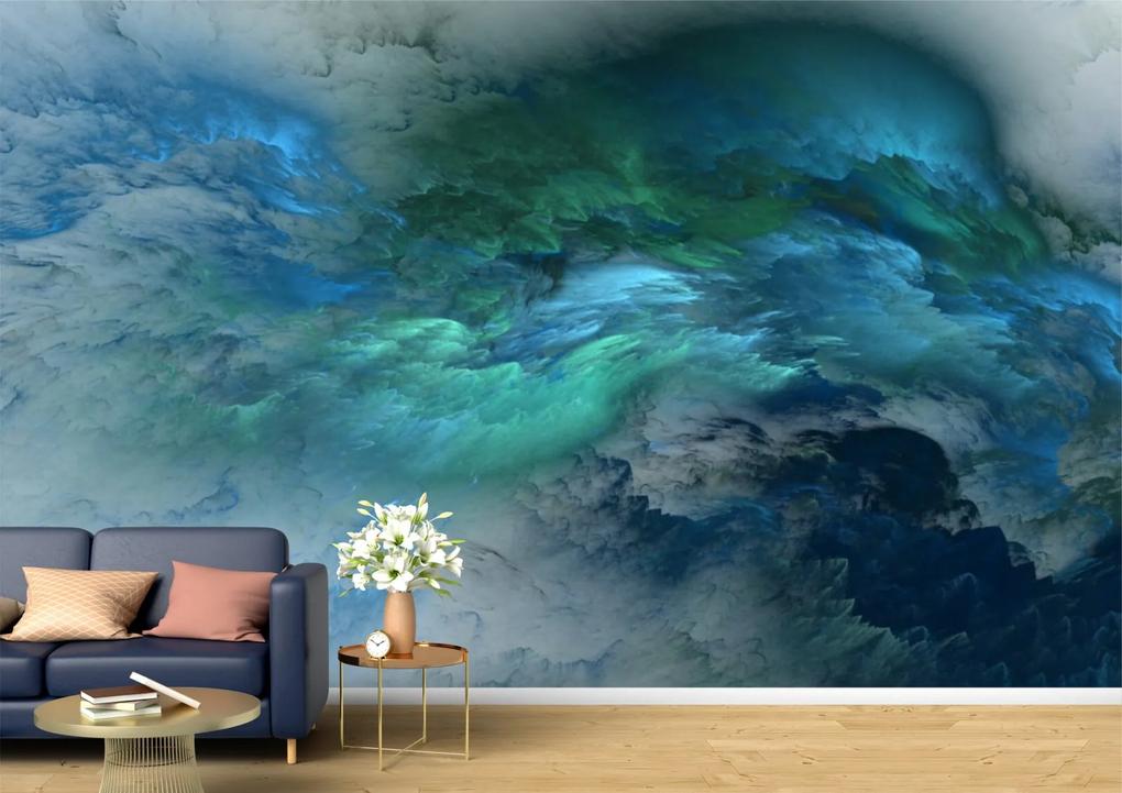 Tapet Premium Canvas - Pictura abstracta cu nuante de bleu