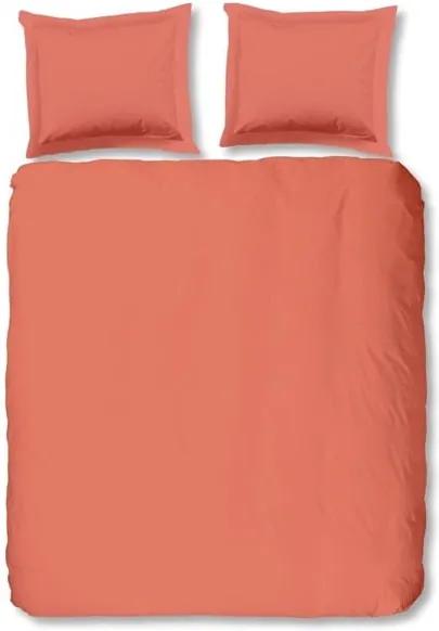 Lenjerie de pat din bumbac Uni, 240 x 200 cm, portocaliu