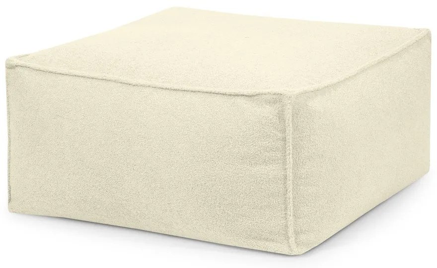 Fotoliu bean bag gri deschis cu tapițerie din țesătură bouclé Mass – SLOWDOWN