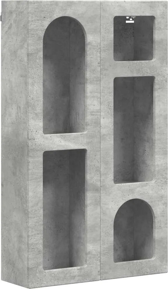 vidaXL Dulap suspendat Gri din beton 59 x 20 x 100 cm Lemn compozit