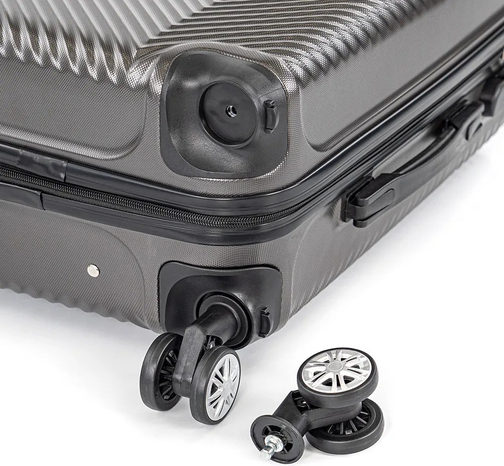 Valiză mare TravelLux Pro cu hardtop 50x78x30 cm gri închis