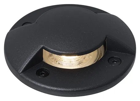 Spot modern de sol negru GU10 50mm Efect de 2 lumini IP65 - Cellar