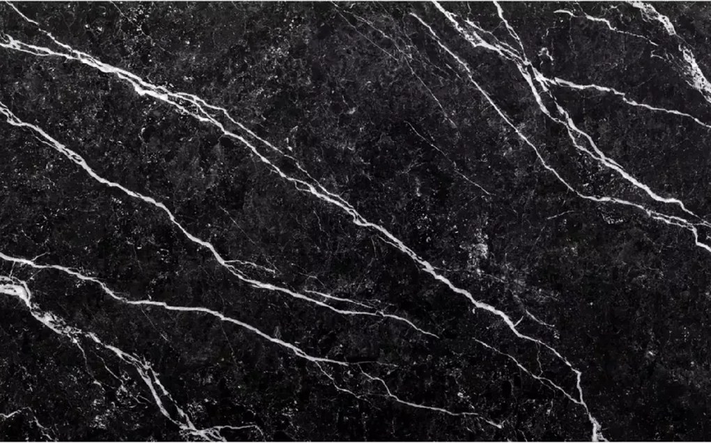 OFERTA Masa de dining neagra RAMOD 100x60 cm, decor marmura II. calitate
