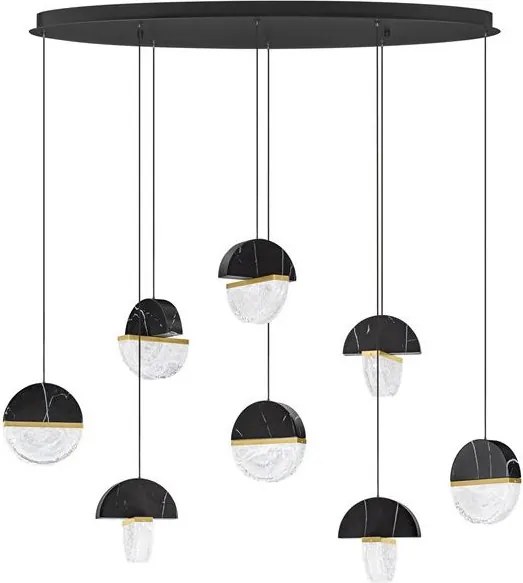 Lustra decorativa cu 8 pendule LED 2700K DORIN