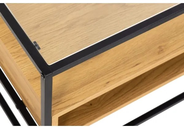 Comodă TV ZEIN, stejar/negru