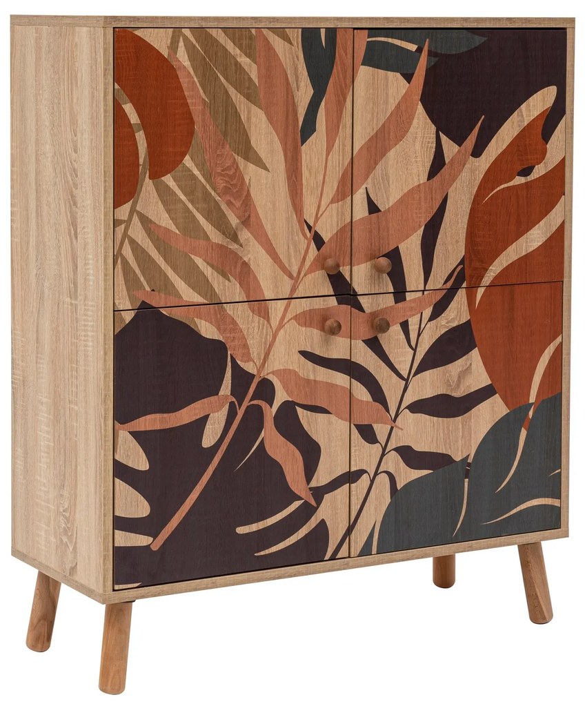 Mobilier pentru hol Maluxe Palm (Stejar sonoma + Albastru închis). 1089059