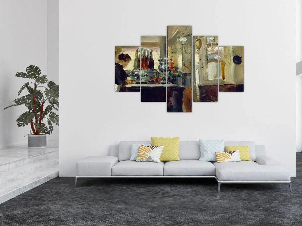 Tablou - Style of Edouard Manet, Bon Bock Cafe, reproducere (150x105 cm)