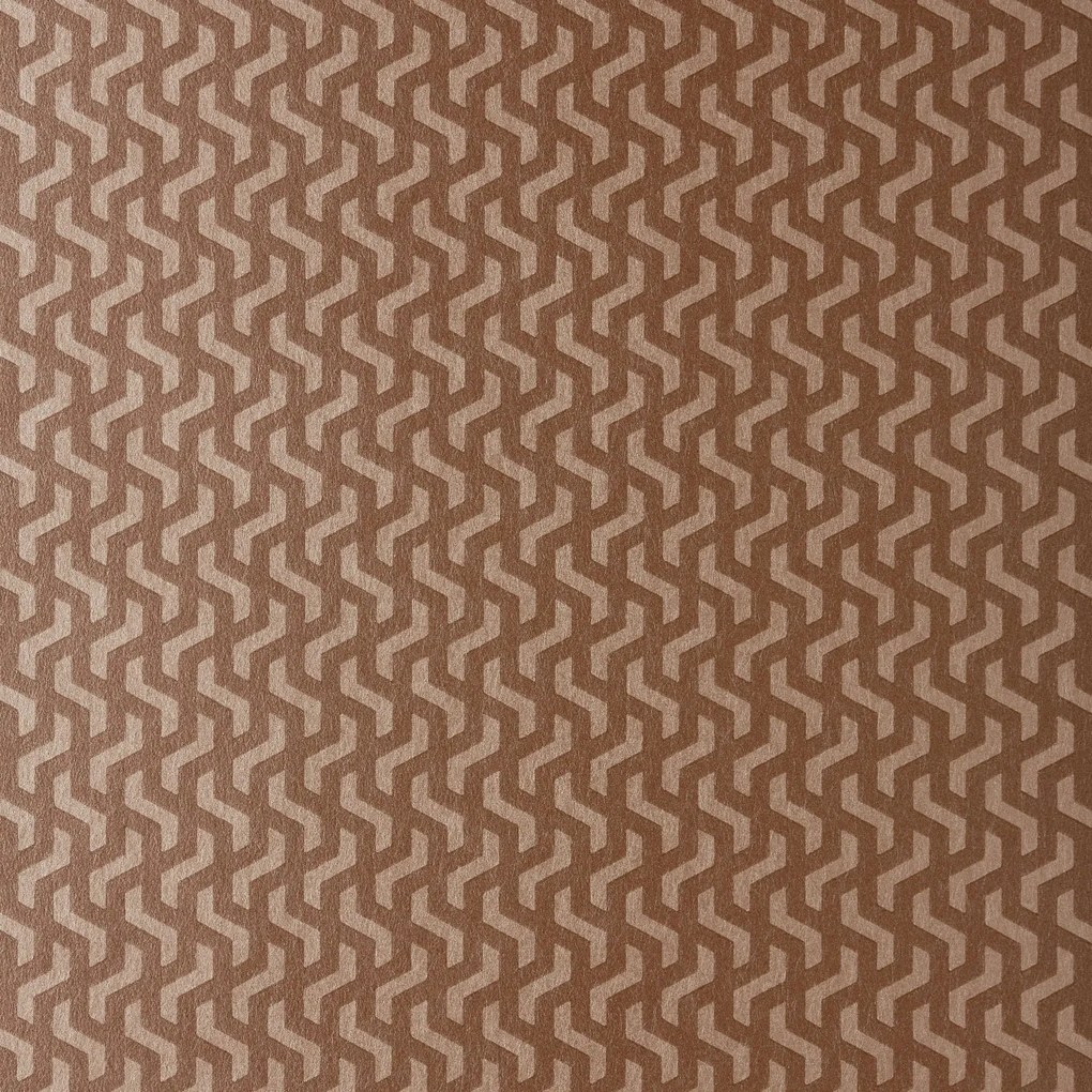 Tapet Rattan, Burnt Orange Luxury Geometric, 1838 Wallcoverings, 5.3mp / rola