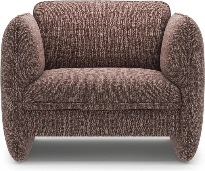 Fotoliu maro cu tapițerie din chenille Georgia – Micadoni