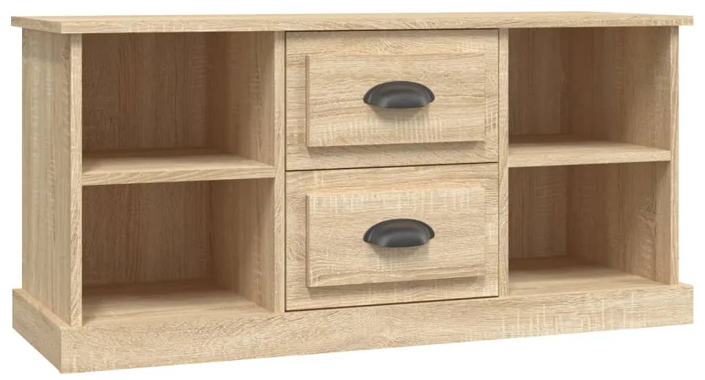 vidaXL Comodă TV, stejar sonoma, 99,5x35,5x48 cm, lemn prelucrat