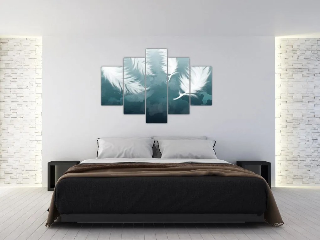 Tablou - Pene albe (150x105 cm)