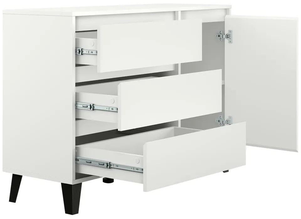 Comoda BOGAN 1D3S, albă