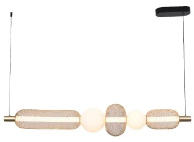 Zuma Line MD2596-5B-3BGT - Lustră LED suspendată SARR pe cablu, 27W/230V, 3000-5700K, auriu + telecomandă