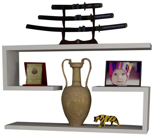 SET 2x raft de perete JENIKA alb