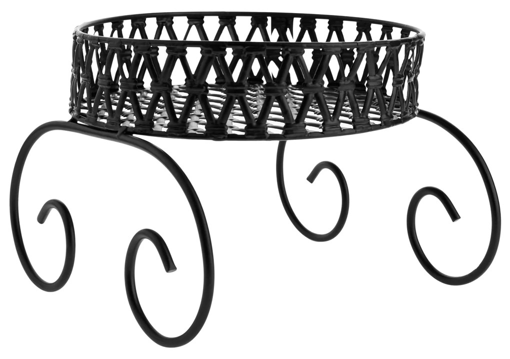 Suport pentru flori, metal, negru, RABIO