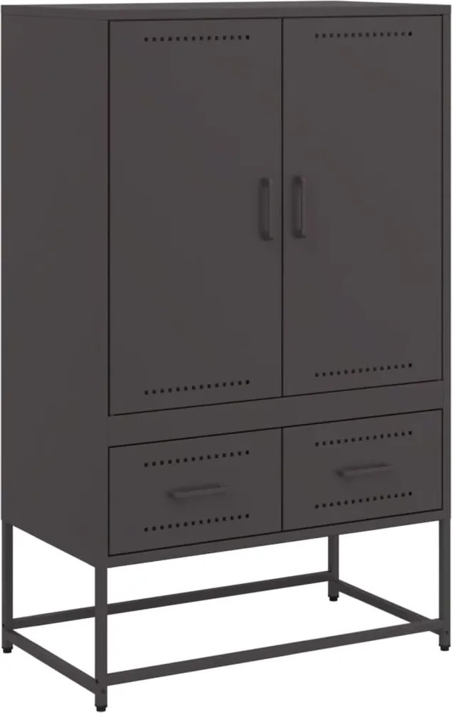 vidaXL Dulap înalt, negru, 68x39x111,5 cm, oțel