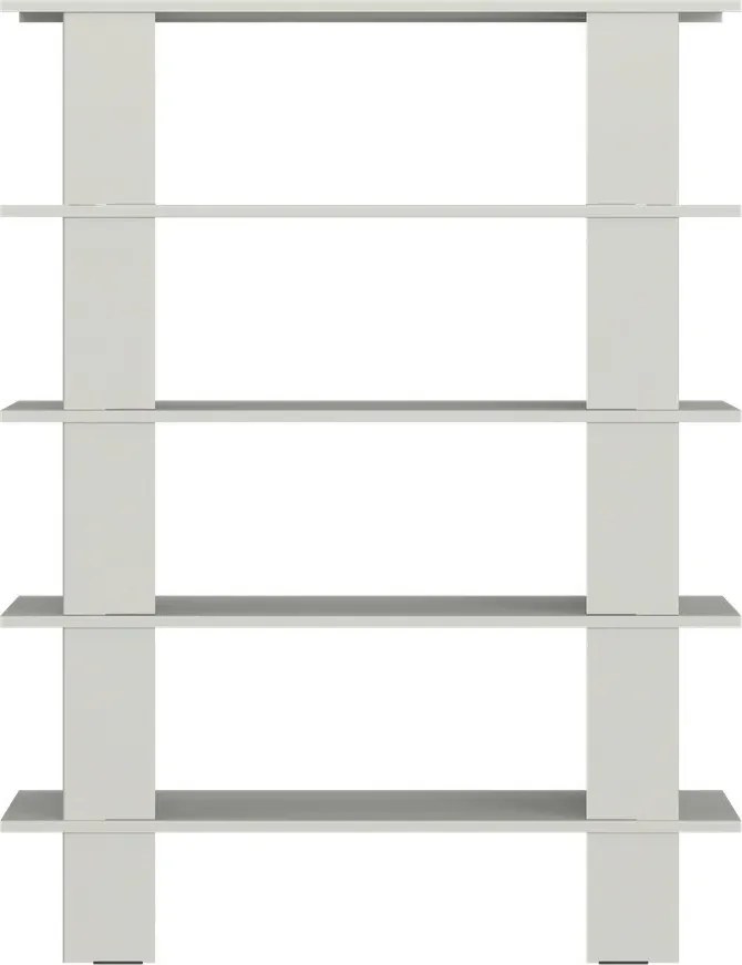 Bibliotecă gri deschis din metal 120x156x37 cm Hes – noo.ma