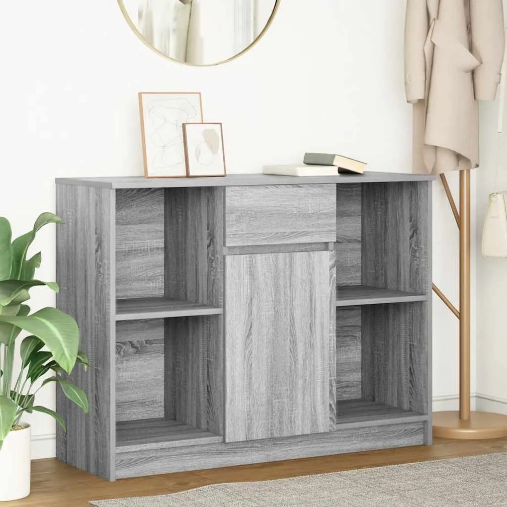 vidaXL Bufetă cu sertar Gri Sonoma 101x35x76 cm Lemn prelucrat