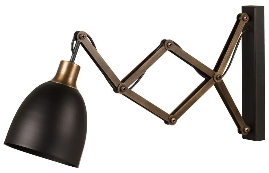 Aplică de perete neagră/în culoarea bronz ø 16 cm Sivani – Opviq lights