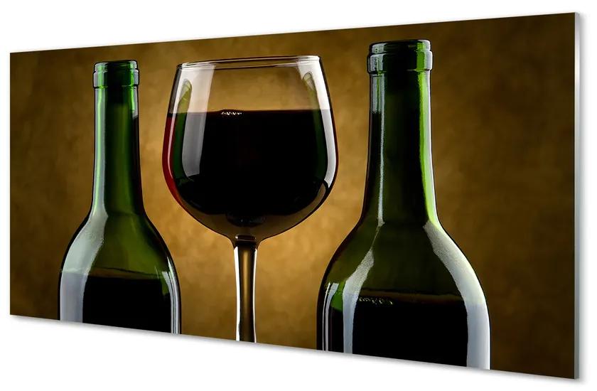 Tablouri acrilice 2 sticle de vin de sticlă