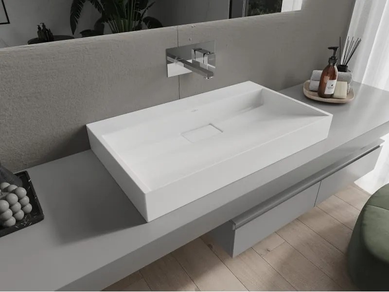 Mexen Ava lavoar de blat din conglomerat B/O 80 x 46 cm, alb - 23018000