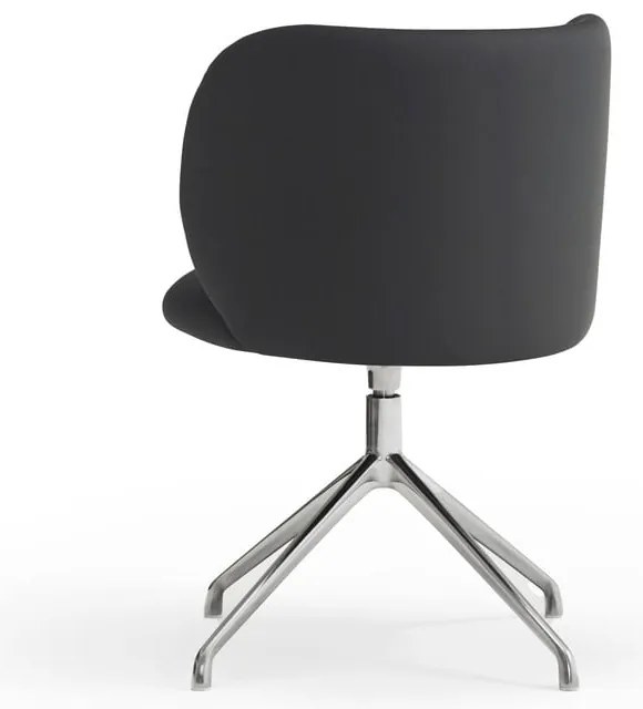 Scaun de sufragerie negru tapițat Mogi – Teulat