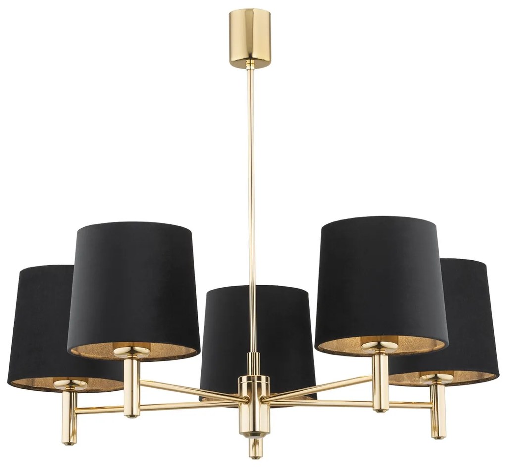 Candelabru modern design elegant PONTE 5L negru