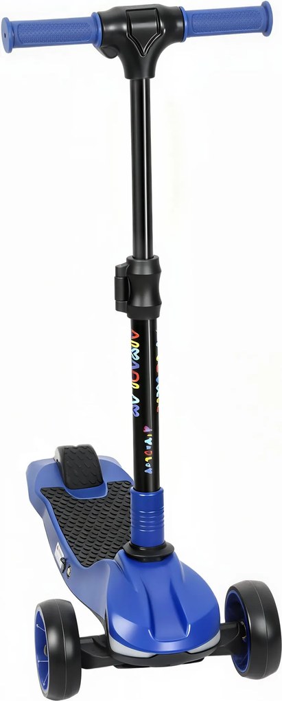 AIYAPLAY Trotinetă electrică pentru copii 6+ ani, pliabilă, 3 roți, pornire cu buton, viteză max. 8 km/h 64 x 29 x 83 cm albastru | Aosom Romania