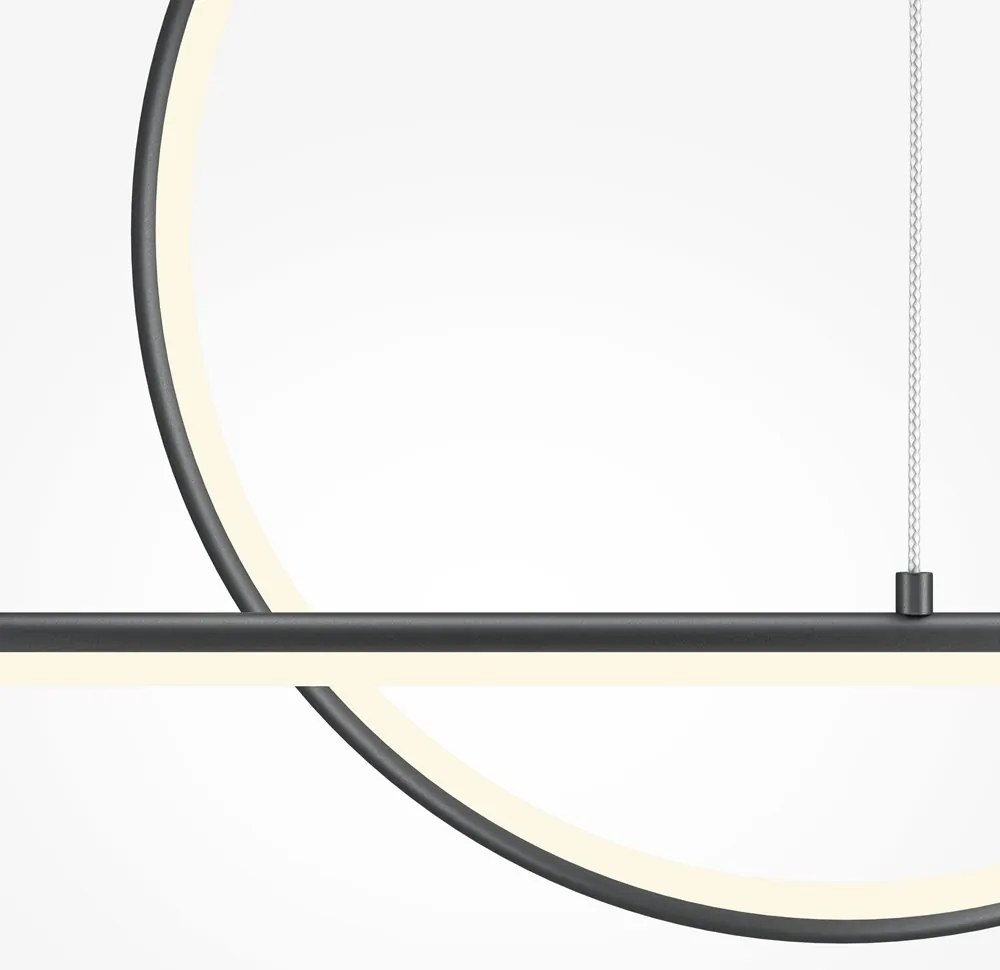 Lustra LED suspendata design geometric Halo negru