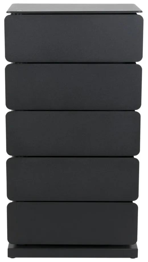 Comodă neagră din metal 37x72,5 cm Joey – Spinder Design