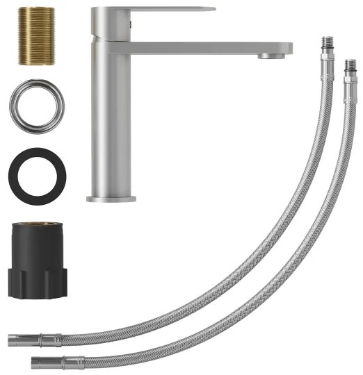 Baterie de lavoar BATH DELUXE 28-017-02-71-02 TARNBY 17,3 cm oțel inoxidabil periat