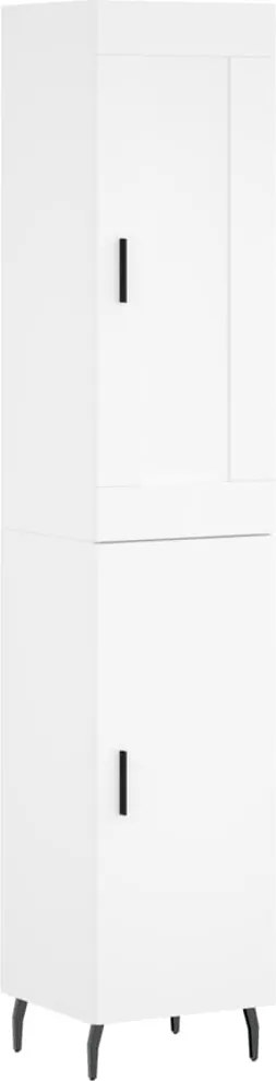 vidaXL Dulap înalt, alb, 34,5x34x180 cm, lemn prelucrat