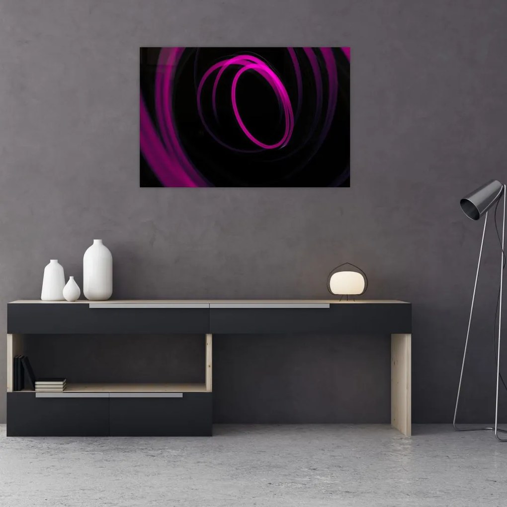 Tablou - linii violete (90x60 cm)