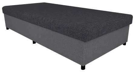 Pat tapițat CORY 80x200, gri, cu spațiu de depozitare