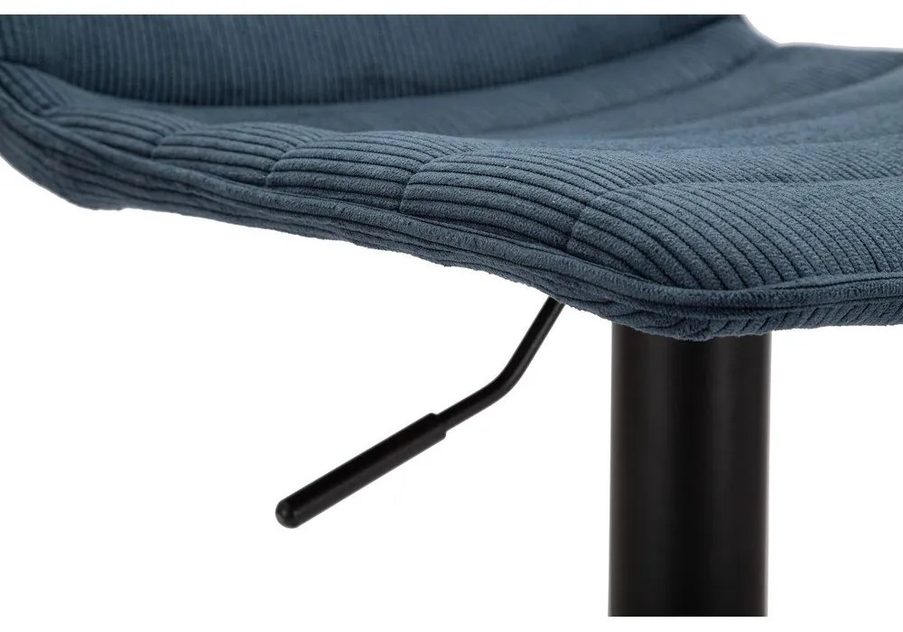 Scaun de bar albastru petrol/negru cu înălțime ajustabilă (înălțime șezut 61 cm) Malia – Mauro Ferretti
