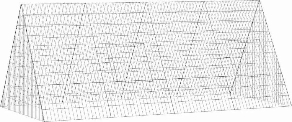 vidaXL Cușcă pentru pui Argintiu 215 x 100 x 85 cm Oțel Galvanizat