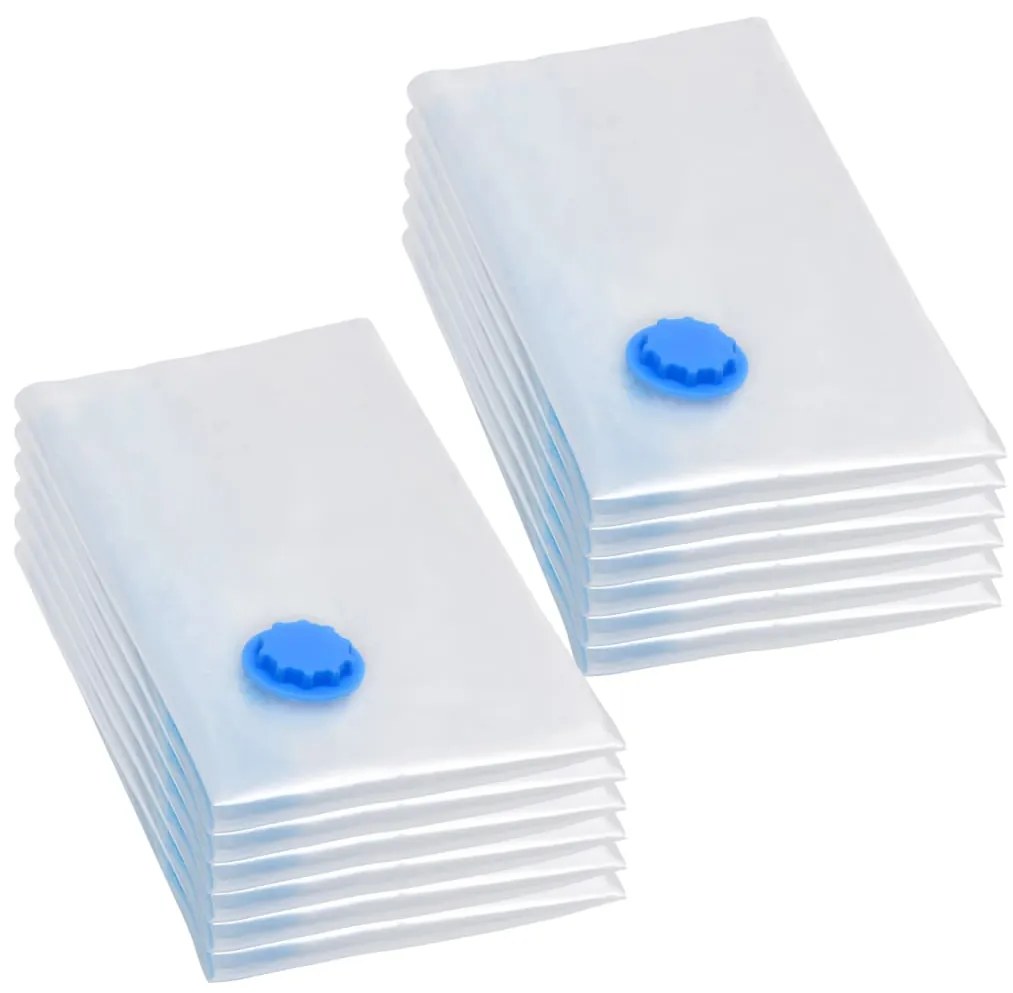 vidaXL Saci vidați îmbrăcăminte depozitare voiaj 10 buc. 80x60 cm