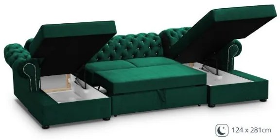 Coltar extensibil forma U verde inchis Versace