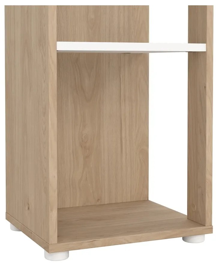 Bibliotecă albă/cu aspect de lemn de stejar 41x205 cm Sign – Tvilum