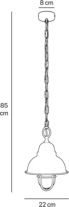 Pendul, Lustra exterior design industrial Chronos 22cm