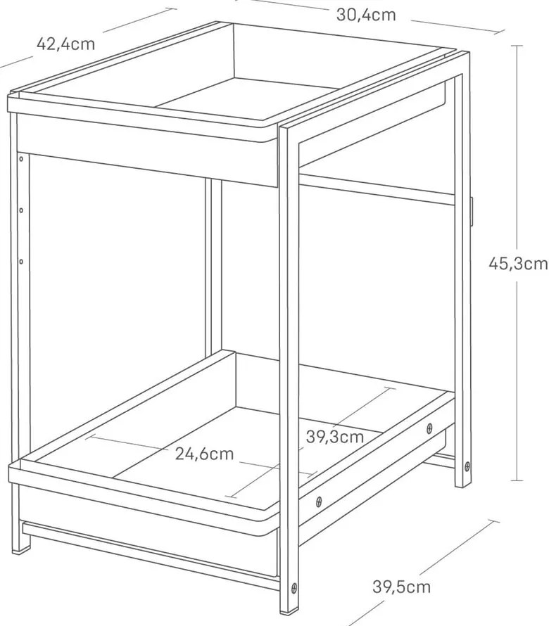 Raft suplimentar alb din metal 30x42 cm Tower – YAMAZAKI