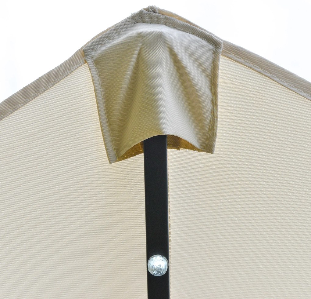 Outsunny Umbrelă Ovală Crem 440 x 256 cm | Aosom Romania