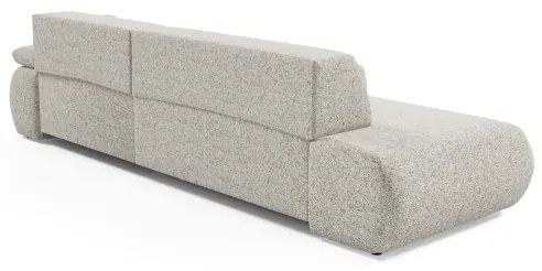 Colțar extensibil PRATO, formă L, cu spațiu de depozitare, orientare dreapta, bej