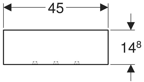 Etajera de perete, Geberit, Acanto, gri-nisip