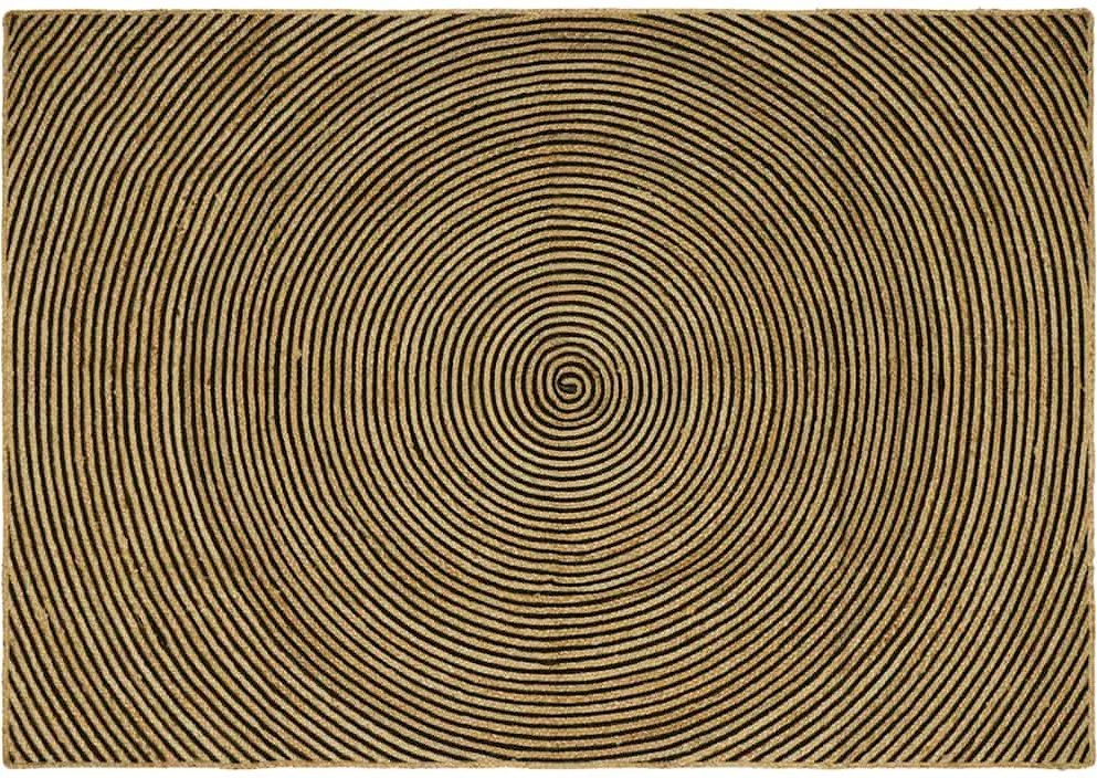 vidaXL Covor Natural și Negru 160 x 230 cm Iută