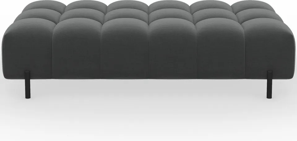 Taburet Tapitat cu Picioare Ferivo, 140x70x40 cm, dark gri plush – Sola 06